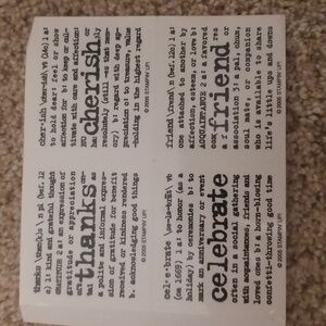 Stampin Up Lexicon of Love wooden stamp set.